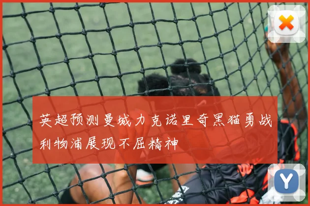 英超预测曼城力克诺里奇黑猫勇战利物浦展现不屈精神